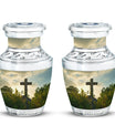 Urn for Cremation, Jesus Christ Cross shaped memorial urn.