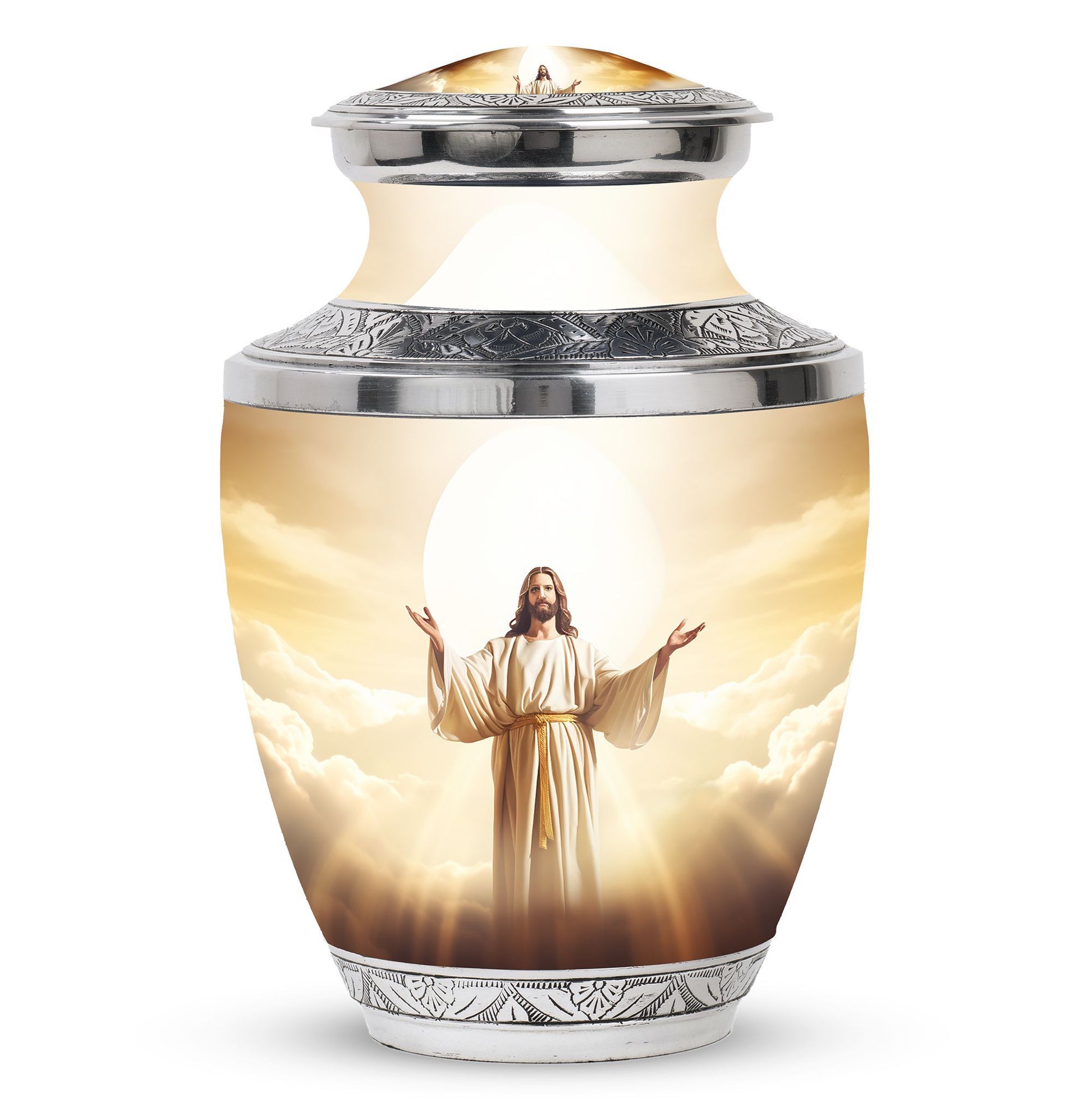 Large Classic Jesus Cross Memorial Urn.