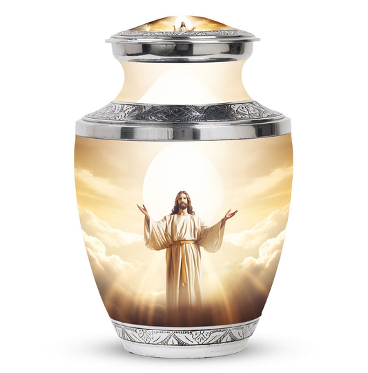 Large Classic Jesus Cross Memorial Urn.