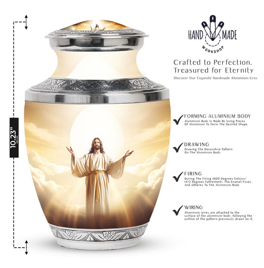 Large Classic Jesus Cross Memorial Urn.