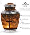 3-inch Jesus Christ cross cremation urn in classic design