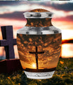 3-inch Jesus Christ cross cremation urn in classic design