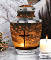 3-inch Jesus Christ cross cremation urn in classic design