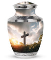 Classic 3-inch Jesus Christ Cross Cremation Urn.