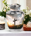 Classic 3-inch Jesus Christ Cross Cremation Urn.