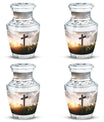 Classic 3-inch Jesus Christ Cross Cremation Urn.