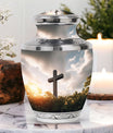 Classic 3-inch Jesus Christ Cross Cremation Urn.