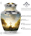 Classic Aluminium Holy Cross Urn for Human Ashes.