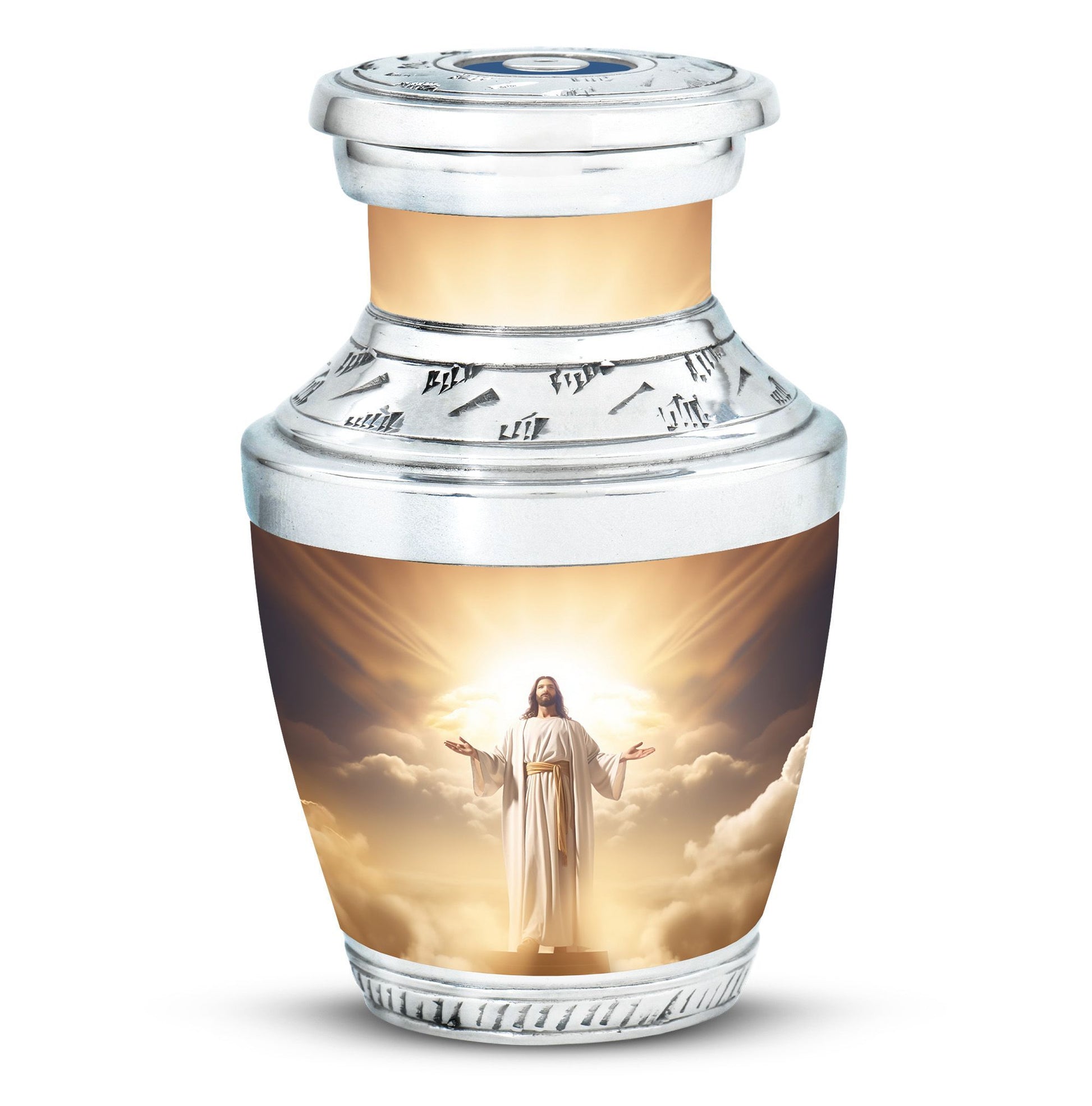 Jesus Christ cross urn in classic design for human Ashes.