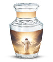 Jesus Christ cross urn in classic design for human Ashes.