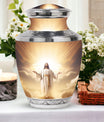 Jesus Christ cross urn in classic design for human Ashes.