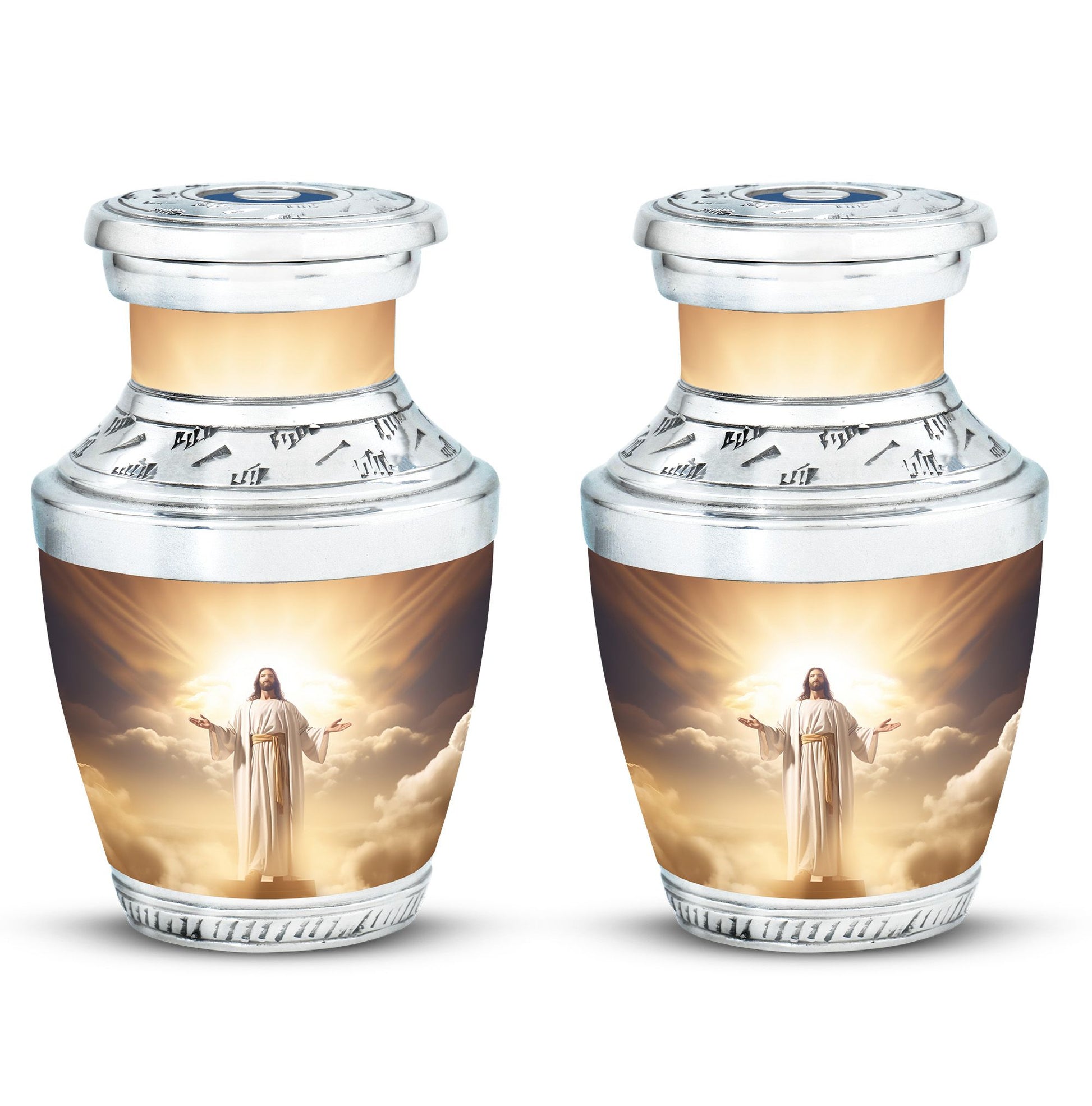 Jesus Christ cross urn in classic design for human Ashes.