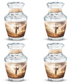 3-inch Jesus Christ cross cremation urn.