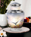 Elegant 3-inch Dove Urns for Ashes, Classic design.