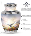 Elegant 3-inch Dove Urns for Ashes, Classic design.