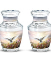 Elegant 3-inch Dove Urns for Ashes, Classic design.