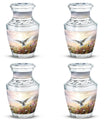 Elegant 3-inch Dove Urns for Ashes, Classic design.