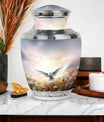 Elegant 3-inch Dove Urns for Ashes, Classic design.