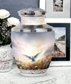 Elegant 3-inch Dove Urns for Ashes, Classic design.