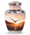 Classic large Dove Urn for Ashes made of aluminium