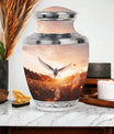 Classic large Dove Urn for Ashes made of aluminium