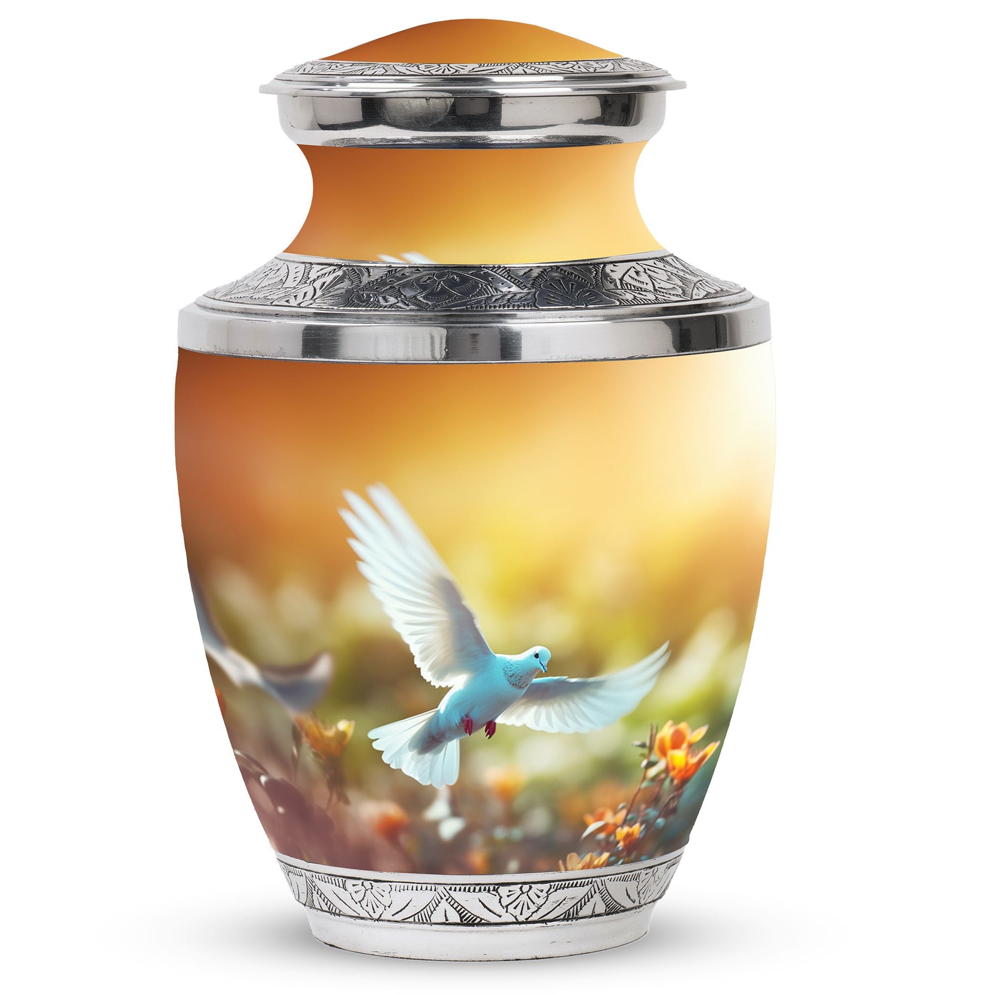 Large Classic Dove Urn for Human Cremation Ashes.