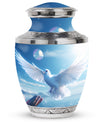 Classic Dove Urn for human ashes, includes velvet pouch