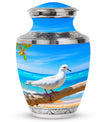 Personalized large Dove cremation urn with classic design.