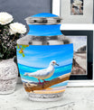 Personalized large Dove cremation urn with classic design.