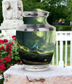 3-inch blue Sparrow cremation urn