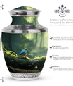 3-inch blue Sparrow cremation urn