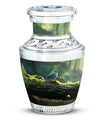 3-inch blue Sparrow cremation urn