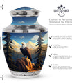 Classic 3-inch Eagle in mountains Cremation Urn.