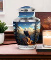 Classic 3-inch Eagle in mountains Cremation Urn.