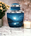 Blue moon urn designed for adult female cremation ashes, can be used as burial urns for human ashes