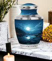 Blue moon urn designed for adult female cremation ashes, can be used as burial urns for human ashes