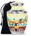 Abstract Cycling Dreams - Bike Urns Funeral Large  Urns