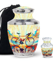 Abstract Cycling Dreams - Bike Urns Funeral Large  Urns