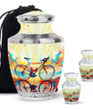 Abstract Cycling Dreams - Bike Urns Funeral Large  Urns
