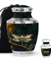 Amber Glide - Dragonfly Urn Large Memorial, Funeral Urn For Ashes