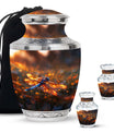 Fiery Dragonfly Dreams - Dragonfly Urn Memorial, Funeral Shape Urn