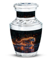 Fiery Rain Stride - Tiger Urn Memorial, Funeral Cremation Urn For Ashes