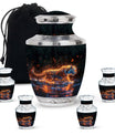 Fiery Rain Stride - Tiger Urn Memorial, Funeral Cremation Urn For Ashes