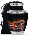 Fiery Rain Stride - Tiger Urn Memorial, Funeral Cremation Urn For Ashes