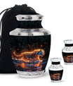Fiery Rain Stride - Tiger Urn Memorial, Funeral Cremation Urn For Ashes