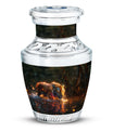Glowing Monsoon Majesty - Tiger Urn Memorial, Funeral Shape Urn