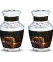 Glowing Monsoon Majesty - Tiger Urn Memorial, Funeral Shape Urn