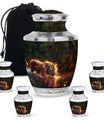 Glowing Monsoon Majesty - Tiger Urn Memorial, Funeral Shape Urn