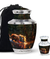 Glowing Monsoon Majesty - Tiger Urn Memorial, Funeral Shape Urn