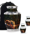 Glowing Monsoon Majesty - Tiger Urn Memorial, Funeral Shape Urn